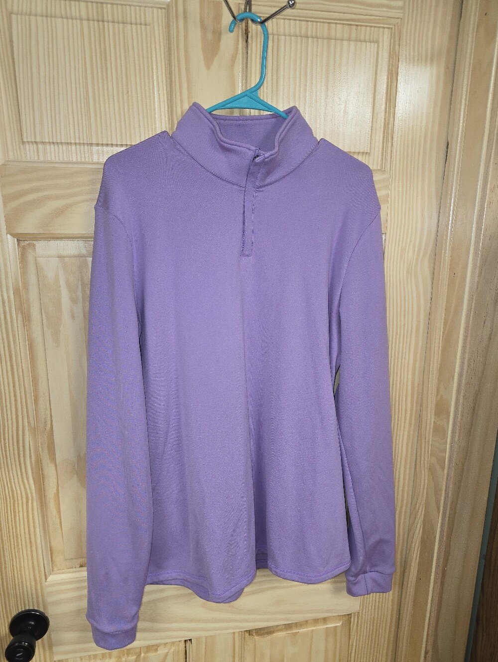 Lavender Quarter-Zip Fleece Pullover